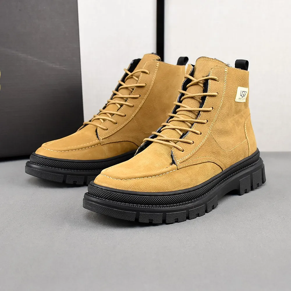PP520👟👟👟【ugg】The upper is made of waterproof nubuck, real wool lining, and non-slip rubber sole. Warm and comfortable, a must-have in winter! Men's size 38-44 (custom-made size 45 is non-refundable).